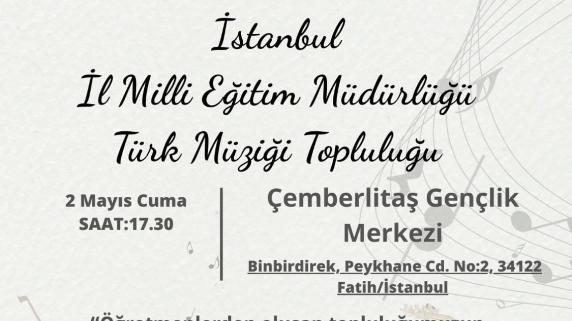 İl MEM Türk Müziği Topluluğu Konseri